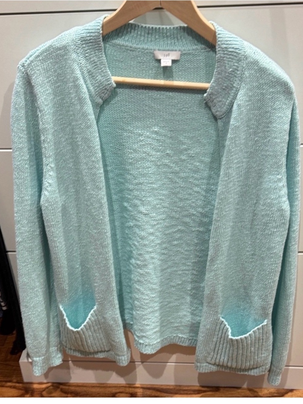 J. Jill Mint Open-Front Women's Cardigan